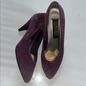 Vintage Purple Suede Pumps Size 6